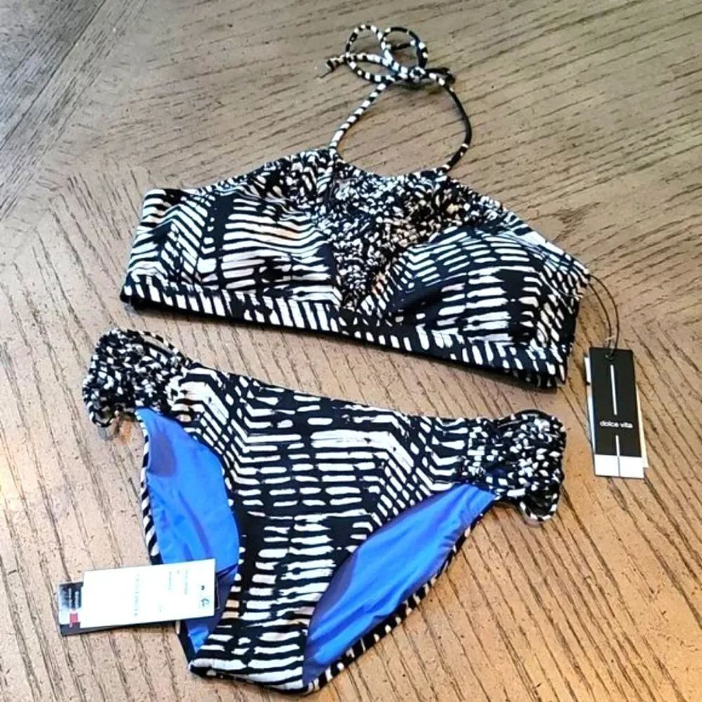 Black and white bikini set NWT Dolce Vita M